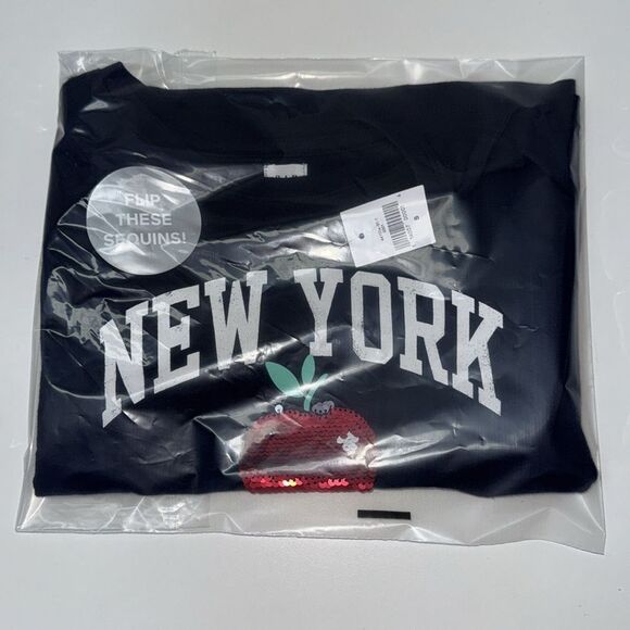 🔥GAP Blue Short Sleeve Tee with New York Apple Design Sz s 6-7 - Picture 4 of 4